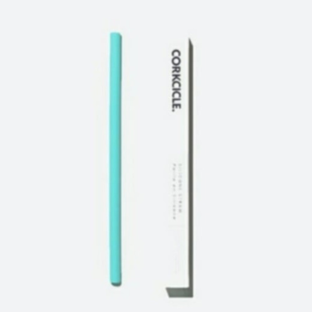 Corkcicle Silicone Reusable Straw Teal Aqua